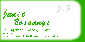 judit bossanyi business card