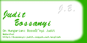 judit bossanyi business card